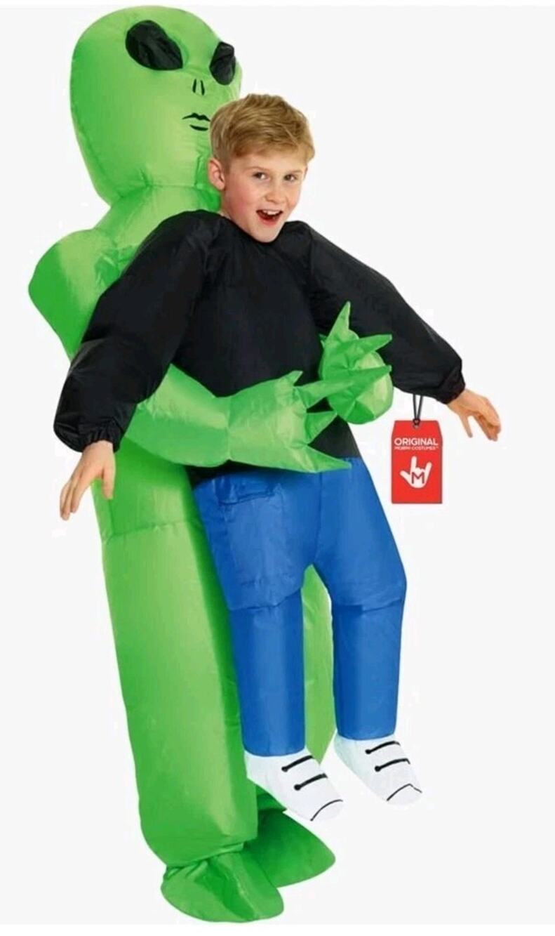 Morph Kids Inflatable Alien Costume Blow Up Alien Outfit For Children Halloween